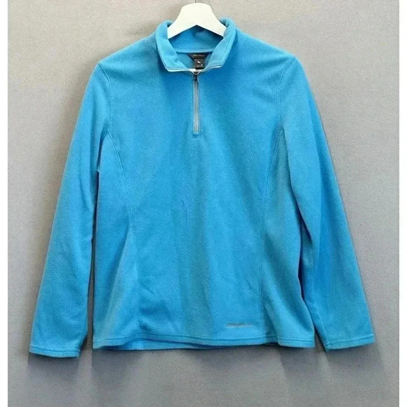 Eddie Bauer Sweaters - Eddie Bauer Women's Size Medium Blue Fleece 1/4‎ Zip Pullover Sweater